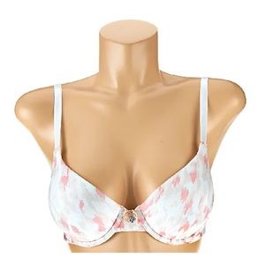 Breezies Demi Coverage Back Smoothing T-Shirt Bra NEW NWOT Size 34D